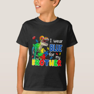 Camiseta Eu Visto Azul Para O Meu Irmão Autismo Sensibiliza
