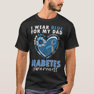 Camiseta Eu Visto Azul Para O Meu Pai Tipo 1 Sensibilização