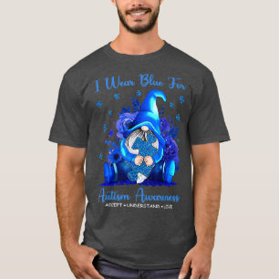 Camiseta Eu Visto Azul Para O Reconhecimento Autismo Entend