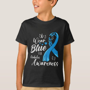 Camiseta Eu Visto Azul Para Sensibilização Diabetes Tipo 1
