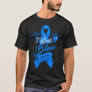 Camiseta Eu visto Azul Para Sensibilizar A Colite