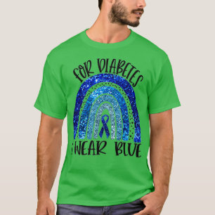 Camiseta Eu Visto Azul Para Sensibilizar A Diabetes Azul Fi