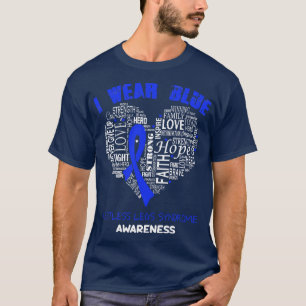 Camiseta Eu Visto Azul Para Síndrome Das Pernas Inquietas S
