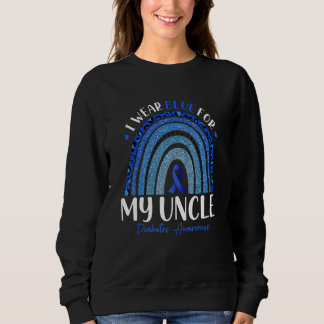 Camiseta Eu Visto Azul Para Tio Diabetes Sensibilização Leo