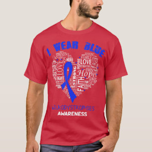 Camiseta Eu Visto Azul Por Leucodistrofias Sensibilização F