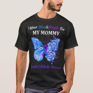 Camiseta Eu Visto Azul&Roxo Para Minha Artrite Reumatoide D