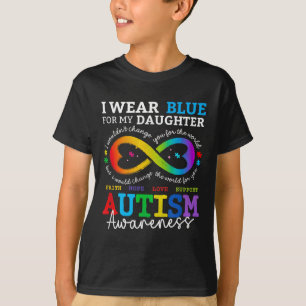 Camiseta Eu Visto Blues Para Minha Filha Autismo Consciênci