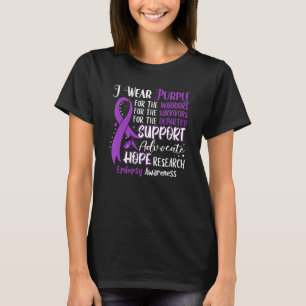Camiseta Eu Visto Borboleta Roxa Apoio à Consciência da Epi