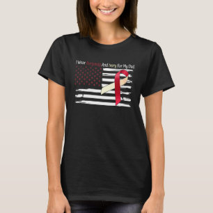 Camiseta Eu Visto Borgonha E Marfim Pelo Meu Pai