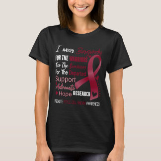 Camiseta Eu Visto Borgonha Para A Consciência Da Anemia Das