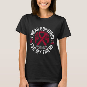 Camiseta Eu Visto Borgonha Para Meu Amigo Células Falsiform