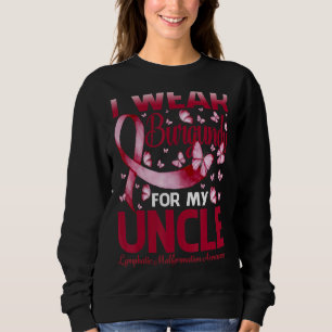 Camiseta Eu Visto Borgonha Para Meu Tio Malformações Linfát