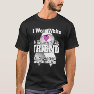 Camiseta Eu Visto Branco Em Memória Do Meu Amigo Cancer Pul