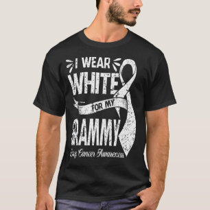 Camiseta Eu Visto Branco Para A Minha Consciência Do Cancer