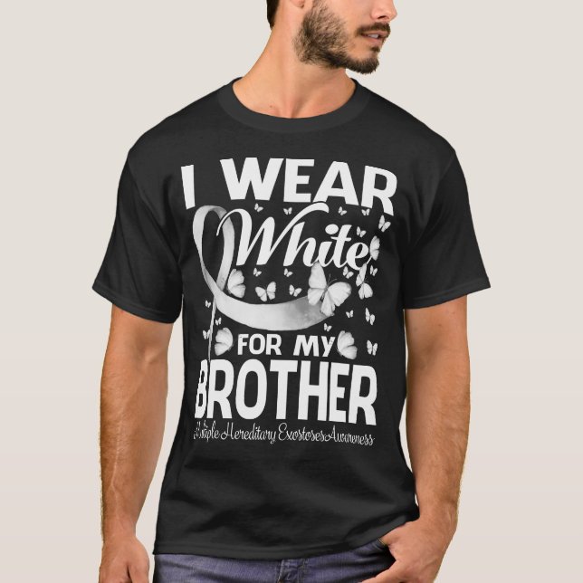 Camiseta Eu Visto Branco Para Meu Irmão Múltiplo Hereditári (Frente)