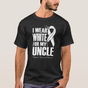 Camiseta Eu Visto Branco Para Meu Tio Pós-Parto Depressão A