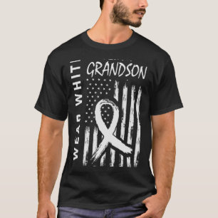 Camiseta Eu Visto Branco Para O Avô, Sensibilização Para O