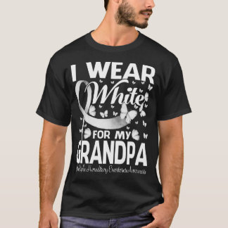 Camiseta Eu Visto Branco Para O Meu Vovô Múltiplo Hereditár