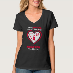 Camiseta Eu Visto Burgundy Para Meu Irmão Célula Falsiforme