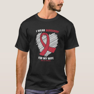 Camiseta Eu Visto Burgundy Para Minha Esposa Célula Doce Co