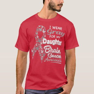 Camiseta Eu visto Cinza para minha filha - Cancer cerebral