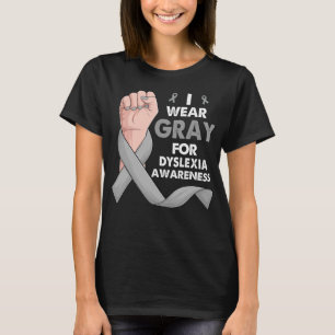Camiseta Eu Visto cinzas Para A Consciência DYSLEXIA
