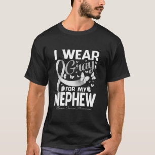 Camiseta Eu Visto Cinzas Para O Meu Cancer Cérebro NEPHEI 