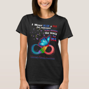 Camiseta Eu Visto Consciência da Fibrose Pulmonar Azul e Ve
