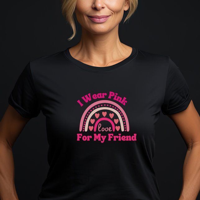 Camiseta Eu Visto Consciência do Cancer de Mama Rosa (Criador carregado)
