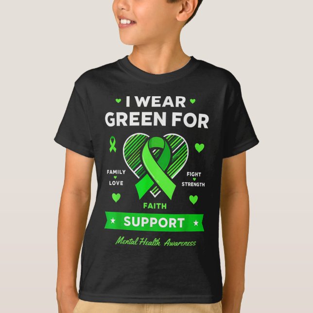 Camiseta Eu Visto Consciência Mental Verde (Frente)