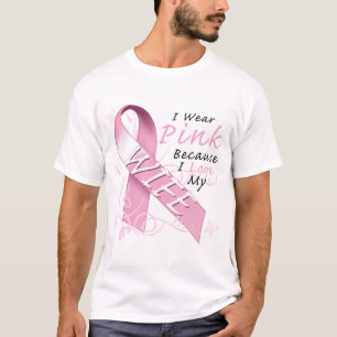 Camiseta Eu visto cor-de-rosa porque eu amo minha esposa