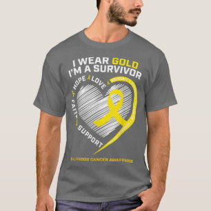 Camiseta Eu Visto Dourado Eu sou um Cancer de infância de c