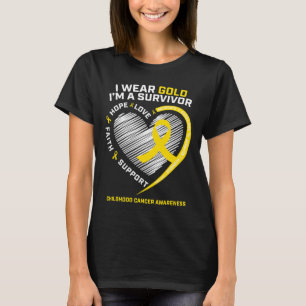 Camiseta Eu Visto Dourado Eu sou um Cancer de infância de c