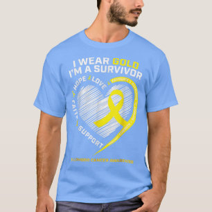 Camiseta Eu Visto Dourado Eu sou um Cancer de infância de c