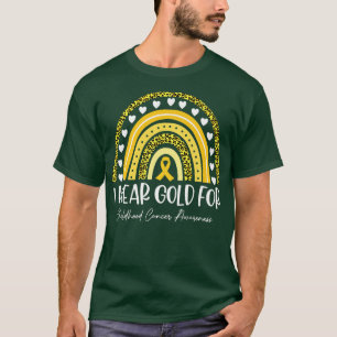 Camiseta Eu Visto Dourado Para A Consciência Do Cancer Da I