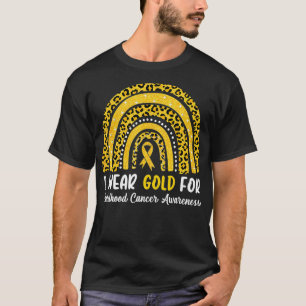 Camiseta Eu Visto Dourado Para A Consciência Do Cancer Da I