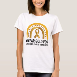 Camiseta Eu Visto Dourado Para A Consciência Do Cancer Da I