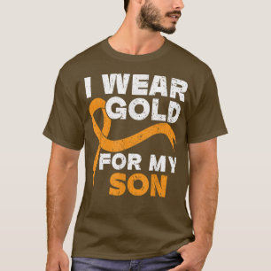 Camiseta Eu Visto Dourado Para A Consciência Do Cancer Da M