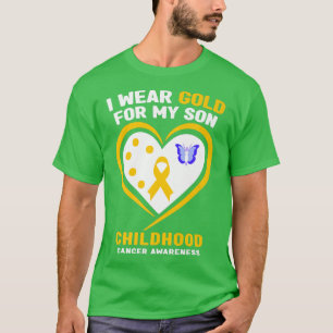 Camiseta Eu Visto Dourado Para A Consciência Do Cancer Da M