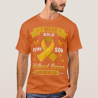 Camiseta Eu Visto Dourado Para A Consciência Do Cancer Da M