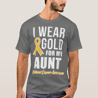 Camiseta Eu Visto Dourado para a Tia Infantil de Consciênci
