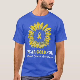 Camiseta Eu Visto Dourado Para O Apoio À Consciência Do Can