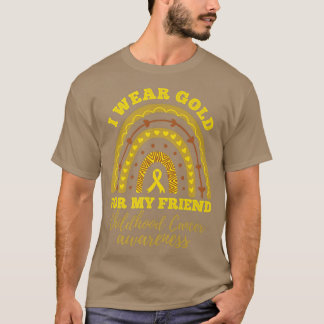 Camiseta Eu Visto Dourado Para O Cancer Da Minha Amiga De I