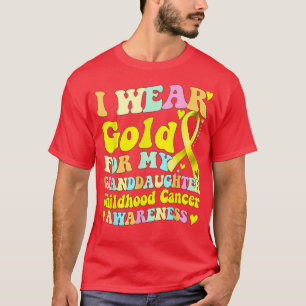 Camiseta Eu Visto Dourado para o Cancer da minha neta