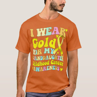 Camiseta Eu Visto Dourado para o Cancer da minha neta 