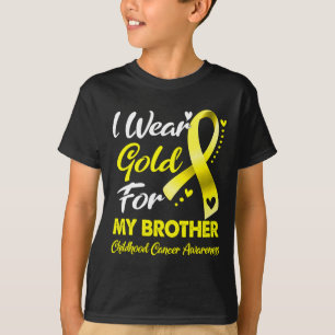Camiseta Eu Visto Dourado Para O Cancer De Infância Do Meu