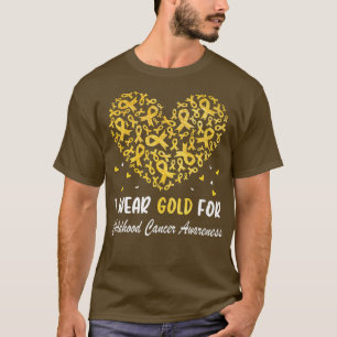 Camiseta Eu Visto Dourado Para O Ouro De Consciência Do Can