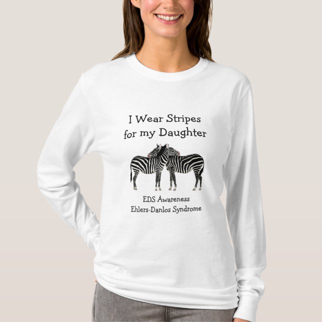 Camiseta Eu Visto faixas para minha filha EDS Sensibilizaçã (Frente)