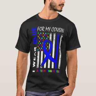 Camiseta Eu Visto Fita Azul Para Minha Consciência Do Autis