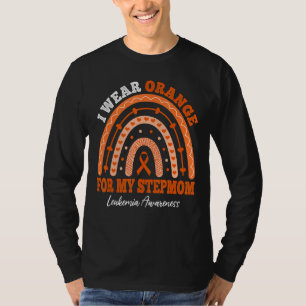Camiseta Eu Visto Fita Laranja Para Awarenes De Leucemia De